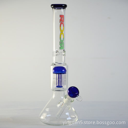 Glass Pipe Glass Smoking Pipe with 1 Perc 16 Inches High (GB-122)